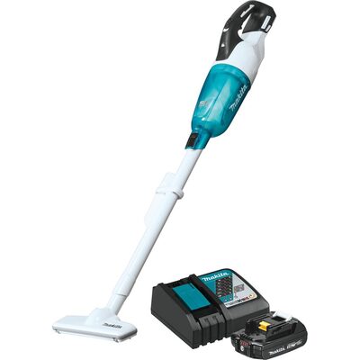 Makita 18V LXT&reg; Lith-Ion Compact Brushless Cordless Vacuum Kit, Trigger w/ Lock (2.0Ah)