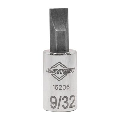 Mayhew Mayhew 9/32-Inch Slotted Short Insert Socket Bit, 1/4-Inch Drive