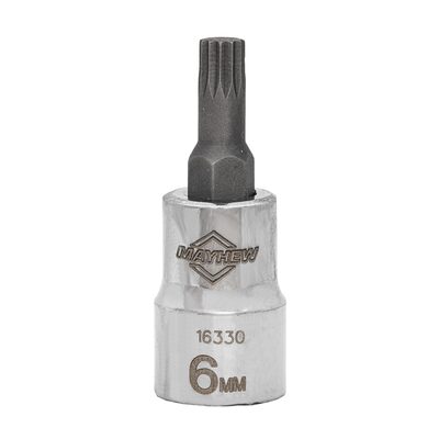 Mayhew Mayhew 6 MM Triple Square Short Insert Socket Bit, 3/8-Inch Drive