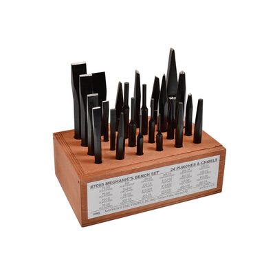 Mayhew 24PC Mechanic's Punch/Chisel Bench Set Display