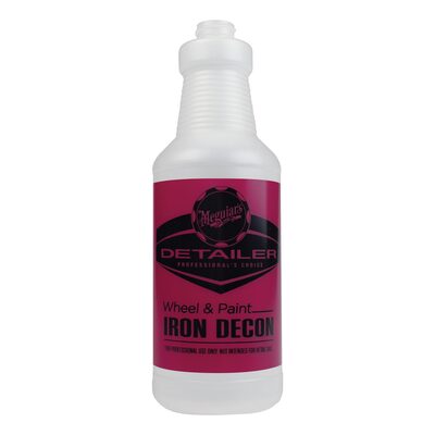 Meguiars Detail Products Detailer D201801 Pre-Labeled Bottle, 32 oz, Use With: D1801 Wheel and Paint Iron Decon