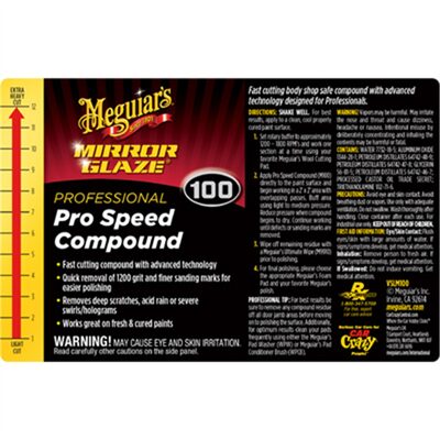 Meguiar's Automotive Secondary Label for Compound