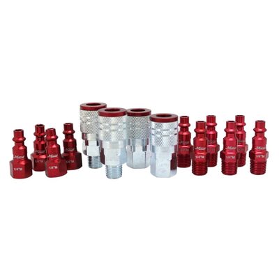 Milton Industries 14 pc. ColorFit Set, M-style Red, 1/4"