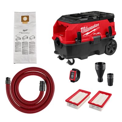 Milwaukee Tool M18 FUEL 9 Gallon Dual Battery Dust Extractor with PACKOUT Compatibility and VACLINK