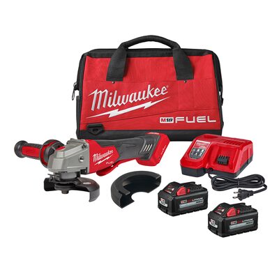 Milwaukee Tool M18 FUEL 4-1/2" / 5" Braking Grinder w/ ONE-KEY Paddle Switch, No Lock