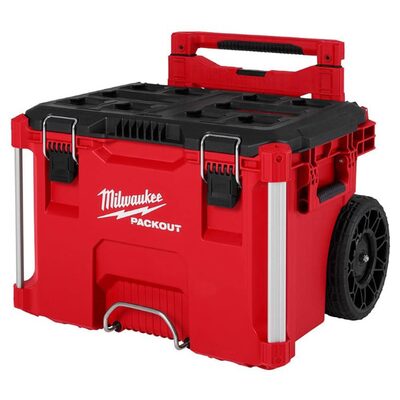 Milwaukee Tool PACKOUT 22 inch Rolling Modular Tool Box Reinforced with Metal with Low Profile Handle