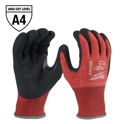 Milwaukee Tool Cut Level 4 Coated Nitrile Dipped Gloves - XL
