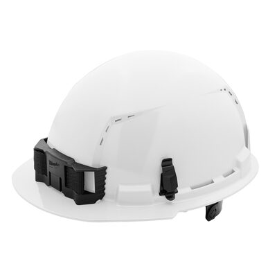 Milwaukee Tool BOLT White Front Brim Vented Hard Hat w/6pt Ratcheting Suspension (USA) - Type 1, Class C