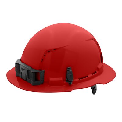 Milwaukee Tool BOLT Red Full Brim Vented Hard Hat w/6pt Ratcheting Suspension (USA) - Type 1, Class C