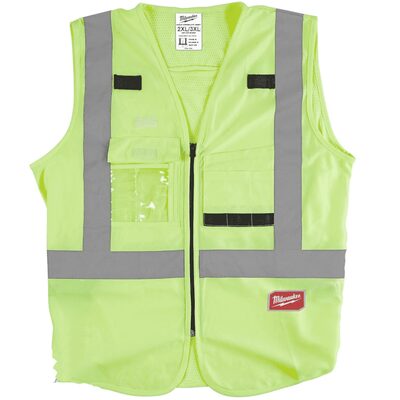 Milwaukee Tool Hi Vis Yellow Safety Vest-XXL/XXXL