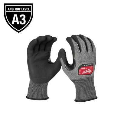 Milwaukee Tool Cut Level 3 High-Dexterity Nitrile Dipped Gloves - M