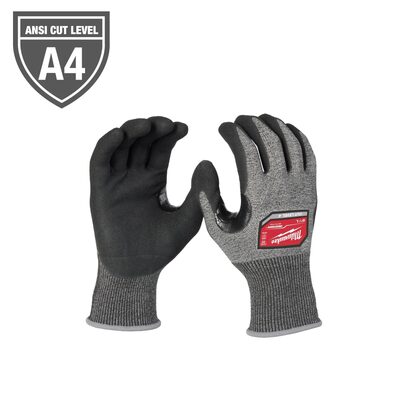 Milwaukee Tool Cut Level 4 High-Dexterity Nitrile Dipped Gloves - XL
