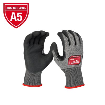 Milwaukee Tool Cut Level 5 High-Dexterity Nitrile Dipped Gloves - M