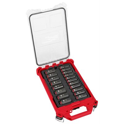 Milwaukee Tool SHOCKWAVE Impact Duty Socket 3/8&rdquo; Dr 19PC MM PACKOUT Set