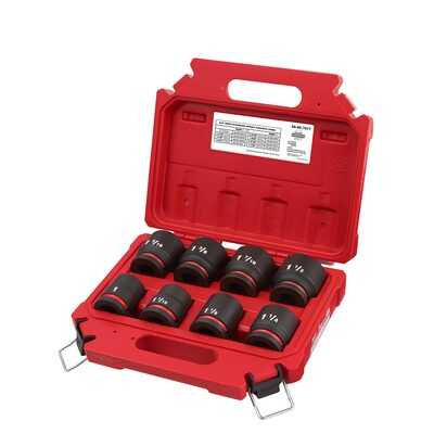 Milwaukee Tool 8PCSHOCKWAVE Impact Duty 3/4" Drive SAE Standard 6 Point Socket Set