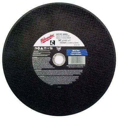 Milwaukee Tool 14" x 3/32" x 1" Cut-Off Wheel (Type 1)