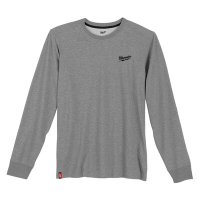Milwaukee Tool HYBRID WORK TEE- LS GRAY L
