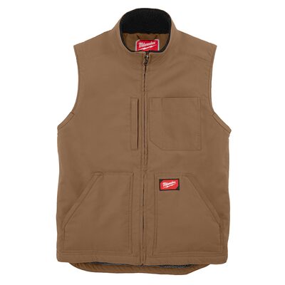 Milwaukee Tool HEAVY DUTY SHERPA-LINED VEST - BROWN L