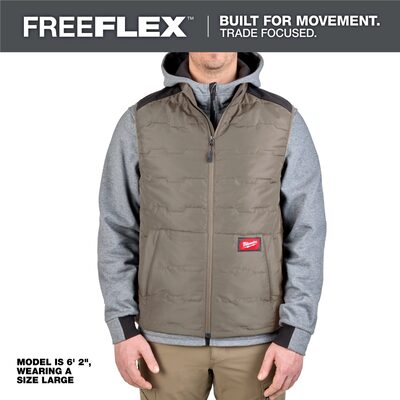 Milwaukee Tool FREEFLEX Lightweight Insulated Vest Brown L