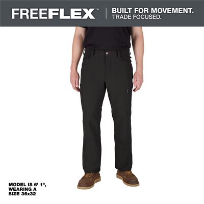 Milwaukee Tool FREEFLEX Tech Pants - Black 38 X 30