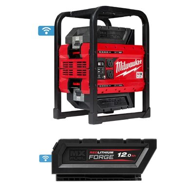 Milwaukee Tool MX FUEL CARRY-ON 3600W/1800W Power Supply Kit with MX FUEL REDLITHIUM FORGE HD12.0 BATTERY PACK