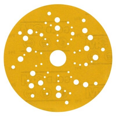 3M Hookit Gold Abrasive Disc 53025, 400, 5 in (125mm), Dust-Free