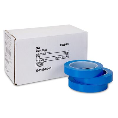 3M PLASTIC TAPE 3/4" BLUE #471