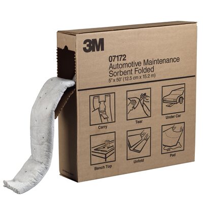 3M OIL SPILL FOLDED PADS 5" x 50' PER BOX
