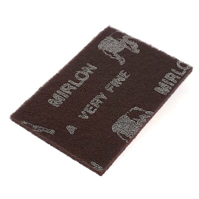 Mirka Abrasives Mirlon 18-111-447 18 Series Non-Woven Scuff Pad, 6 in W x 9 in L, 360 Grit, Very Fine Grade, Maroon