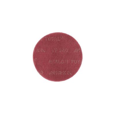 Mirka Abrasives Mirlon Total 18241360 Plain Attachment Sanding Pad, 6 in Dia, Red, 360 Grit, Very Fine Grade
