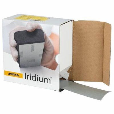 Mirka Abrasives Iridium 24-584-180 Semi-Open Coated Abrasive Roll, 2-3/4 in W x 120 ft L, 180 Grit, Aluminum Oxide/Ceramic
