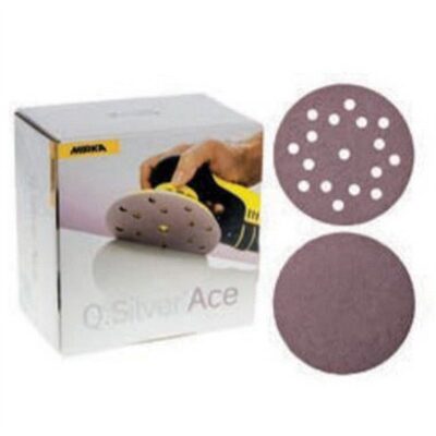Mirka Abrasives Q.Silver Micro 2C622800 2C Series Semi-Open Coated Grip-On Sanding Disc, 6 in, P800 Grit