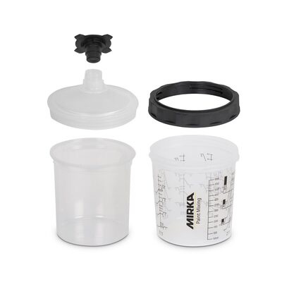 Mirka Abrasives Paint Cup System 400ml, Filter Lid 125&Acirc;�m, 50/Pack