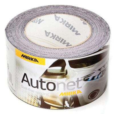 Mirka Abrasives Autonet AE570600 AE Series Closed Coated Grip-On Sanding Sheet Roll, 2-3/4 in W x 33 ft L, P600 Grit
