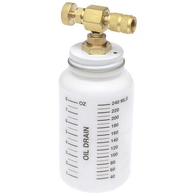 MAHLE Service Solutions Oil Drain Bottle 1/4 FFL 90 Degree