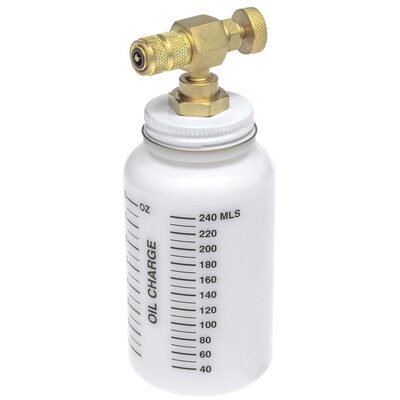 MAHLE Service Solutions Oil Charge Bottle 1/4 FFL 90 Degree