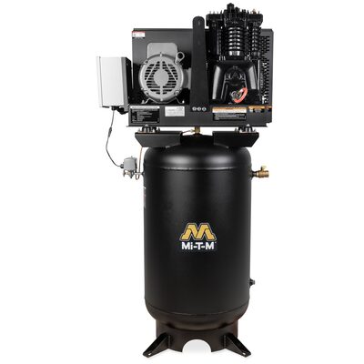 Mi-T-M ACS Series &hyphen; 7.5 HP Simplex Vertical, 80&hyphen;Gallon Air Compressor