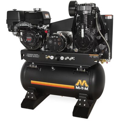 Mi-T-M 30-Gallon Two Stage Gasoline Combination Air Compressor/Generator