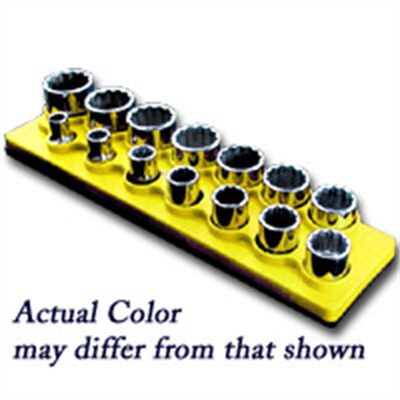 Mechanic's Time Savers SOC HOL 1/2 MAG SAE & METRIC NEON YELLOW