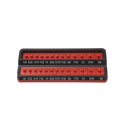 Mechanic's Time Savers 1/4" SAE Peg Socket Holder - Red