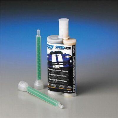 Norton Speed Grip 06421 2-Part Panel Bonding Adhesive, 220 mL Cartridge, Black, Liquid, 24 hr Curing