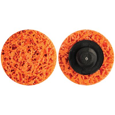Norton Bear-Tex Blaze Rapid Blend 38632 Non-Woven Quick Change Grinding Disc, 2 in Dia, Orange