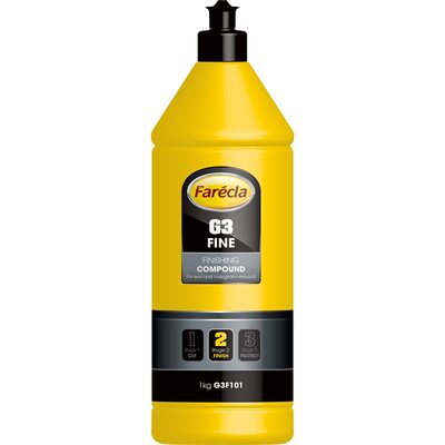 inc G3F101 G3 Series Fine Finishing Compound, 1 kg Bottle, White, Liquid