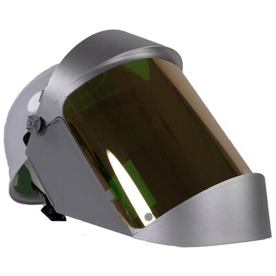 Oberon Face Shield & Hard Cap - Heat Reflective - Window: Green Gold Anti-Fog  - With Lower Crown
