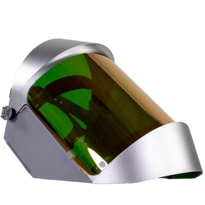 Oberon Face Shield with Ratcheting Headgear - Heat Reflective - Window: Green Gold - With Lower Crown