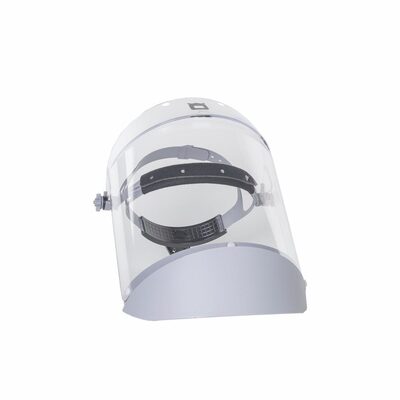 Oberon Face Shield with Ratcheting Headgear - Polycarbonate - Window: Clear - With Lower Crown