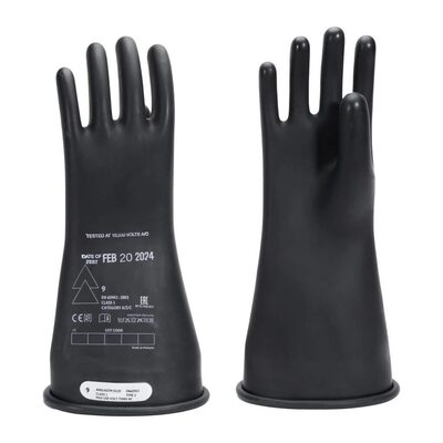 Oberon Gloves - Rubber Electrical - Class 1 - Length: 14" -  Rolled Cuff - Size: X-Large - 11