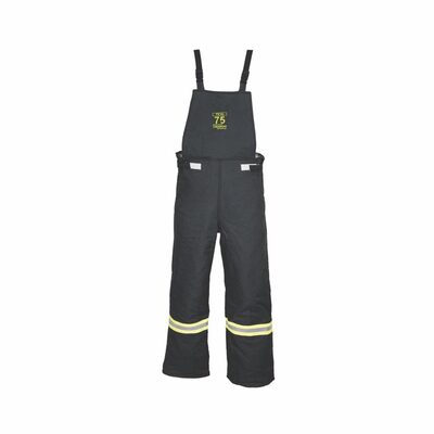 OBERON Bib Overalls - Arc Flash - 75 Cal TCG - Color: Black - Size: XL Short
