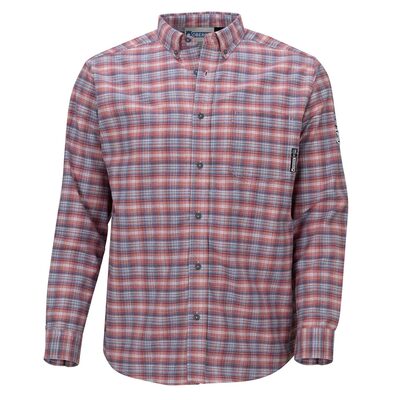 OBERON Plaid Long Sleeve Button Down Shirt &hyphen; Cotton / Nylon - Fire Resistant and Arc Flash Protection - 10 CAL - Color: Grey - Men's - Size: 5XL