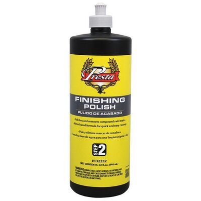 Presta 132332 Finishing Polish, 32 oz Bottle, Light Gray